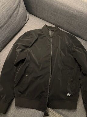 Zara Men's Black Bomber Jacket